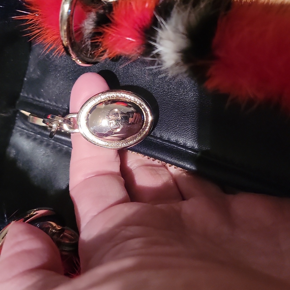 Limited Edition NAMSA LEUBA Dior Art Red and Black Mink Fur Handbag - Picture 9 of 16